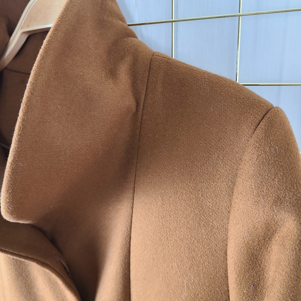 Aritzia Wilfred The Cocoon Cashmere Italian Virgin Wool Tan Coat - Picture 5 of 14